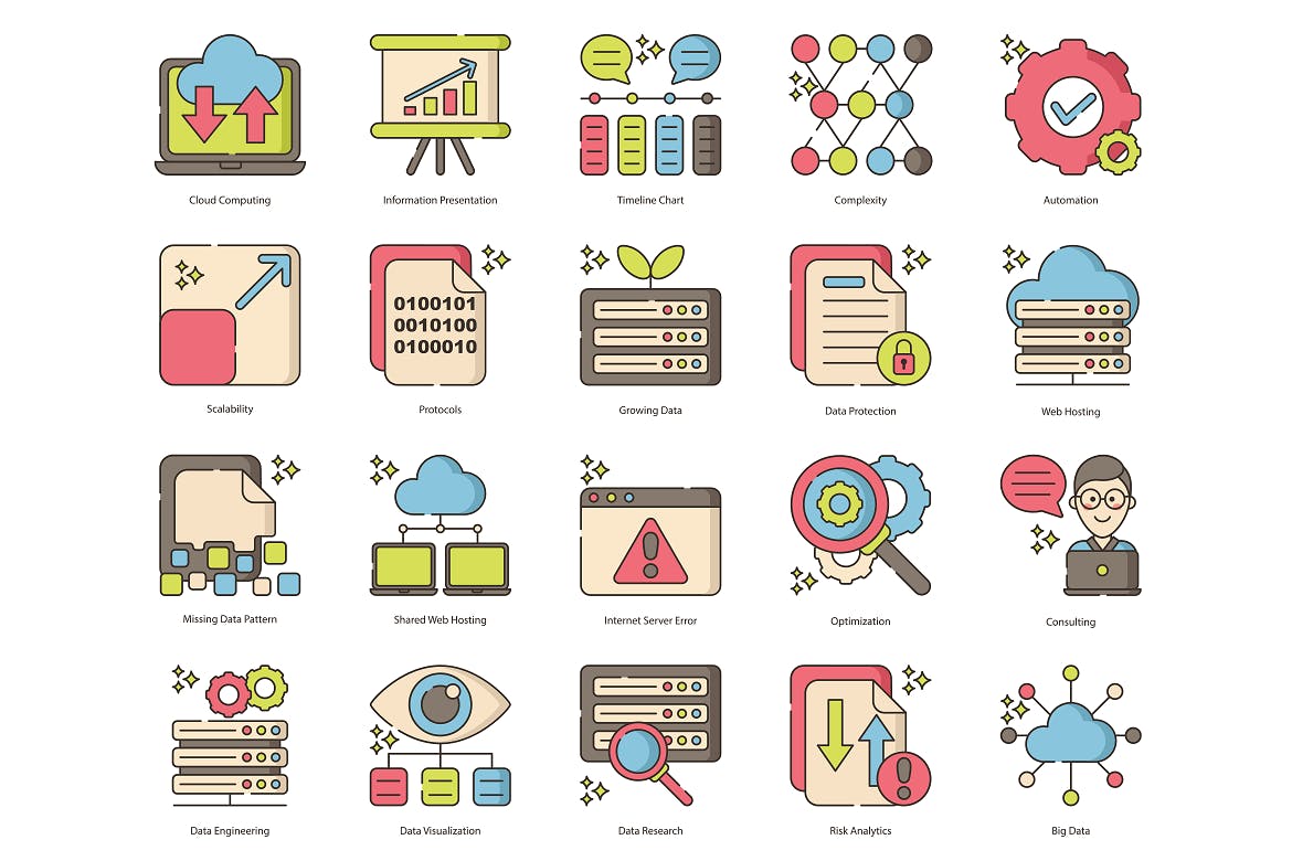 80枚数据分析主题矢量素材库精选图标 Data Analytics Icons插图(4)
