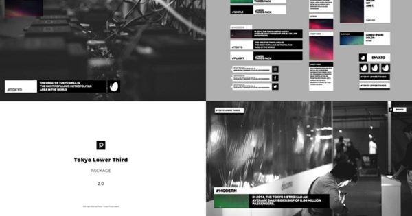 视频字幕条动画特效素材库精选AE模板 Lower Third