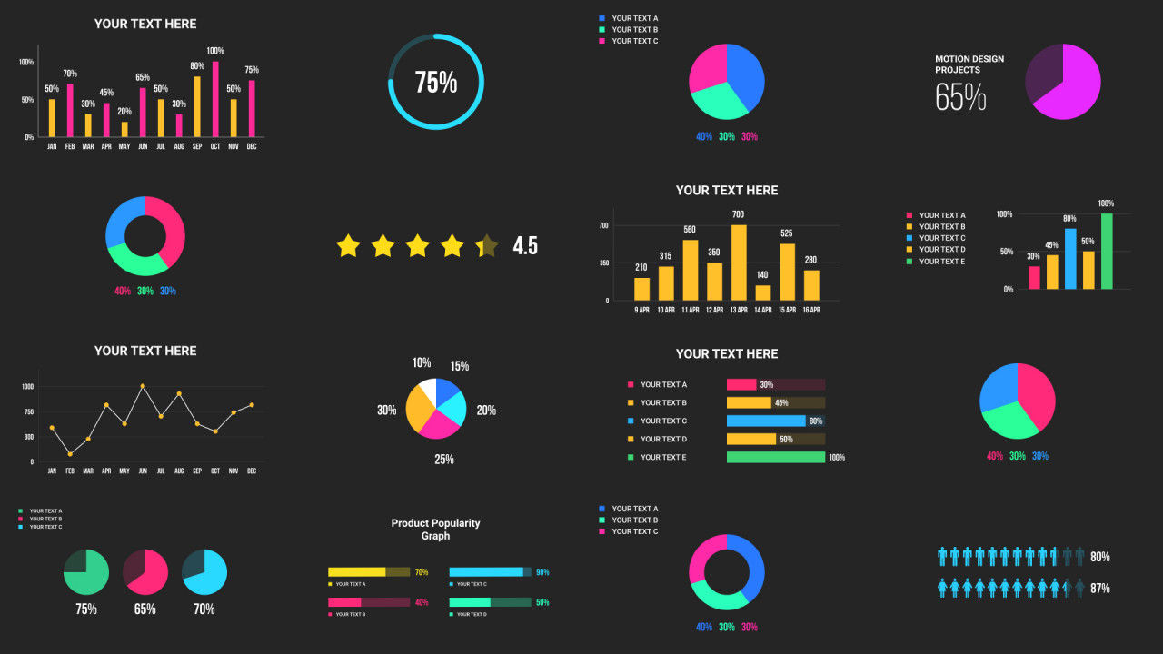 40个信息图表动画素材库精选AE模板