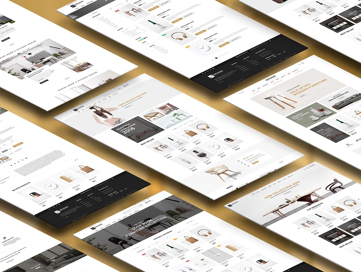 优雅简约多用途电子商务HTML网上商城模板素材库精选 Uruana | Multi Store Responsive HTML Template插图(2)