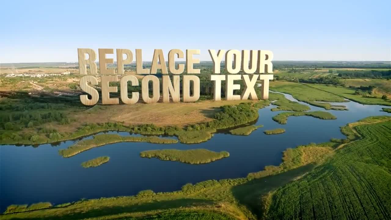 航拍3D标题动态动画ae模板