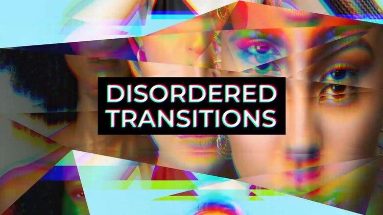 独特时尚的无序过渡效果素材库精选AE模板