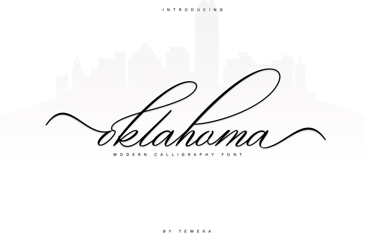 oklahoma calligraphy font插图