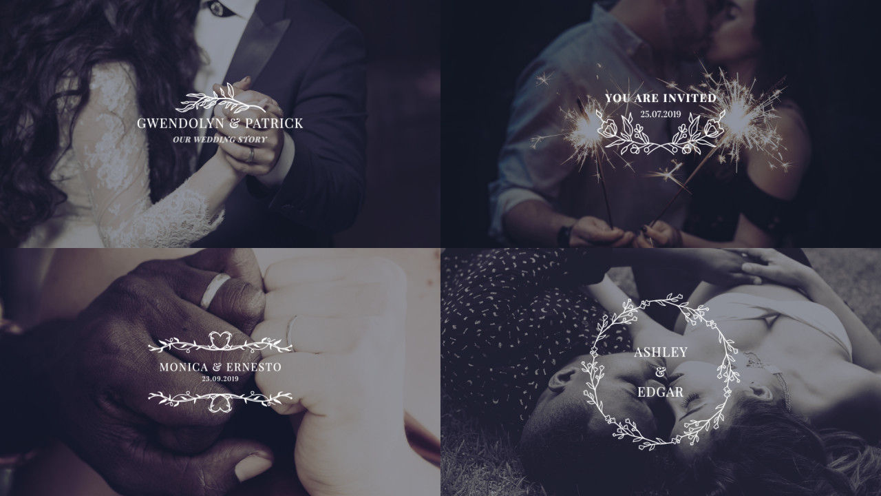 美丽的4k婚礼标题素材库精选AE模板