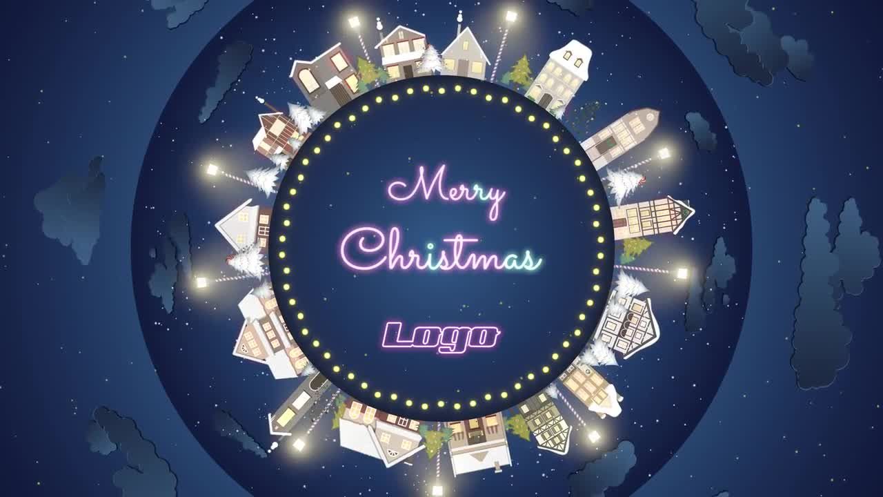 神奇的动画圣诞节星球场景素材库精选AE模板