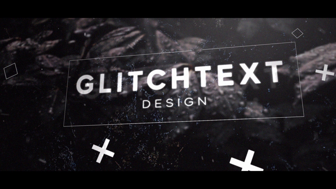 酷炫故障扭曲效果开场动画素材库精选AE模板