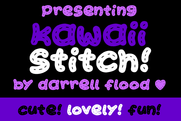 Kawaii Stitch font插图 Kawaii Stitch font插图