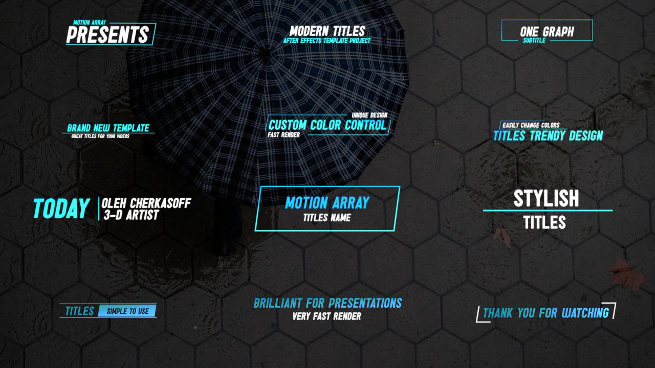 优雅精彩的标题展示素材库精选AE模板