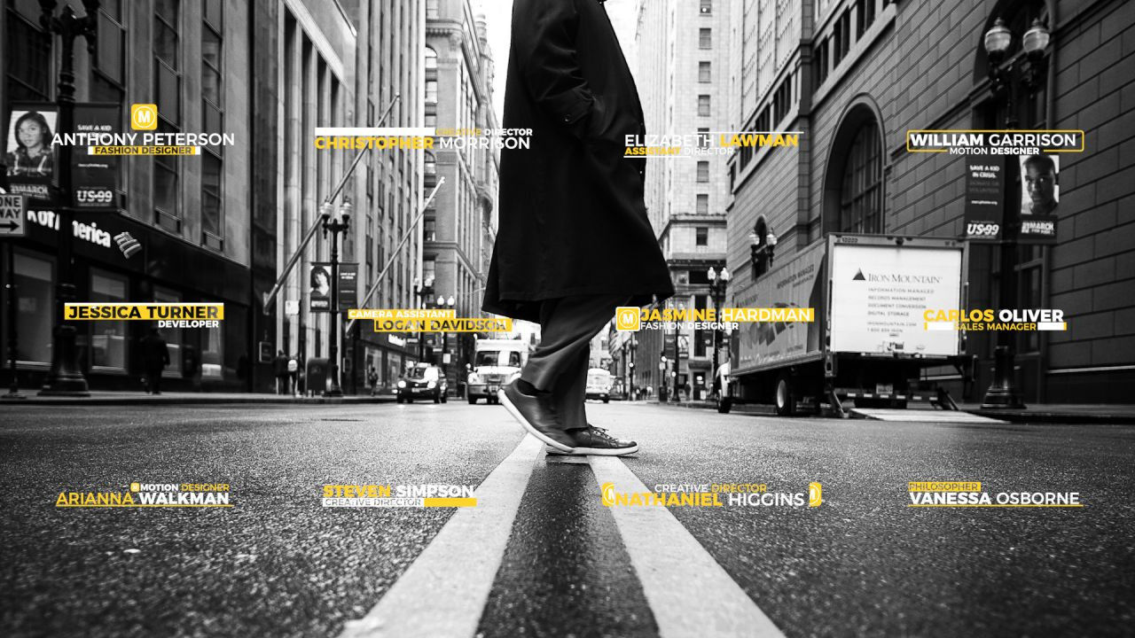 12种完全可定制的简单的下三分之一素材库推荐Pr模板