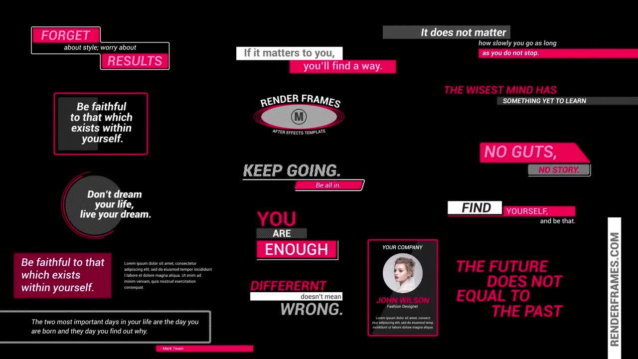 16个独特的标题动画素材库精选AE模板