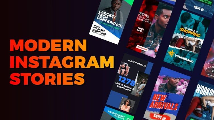 Instagram产品介绍素材库精选AE模板