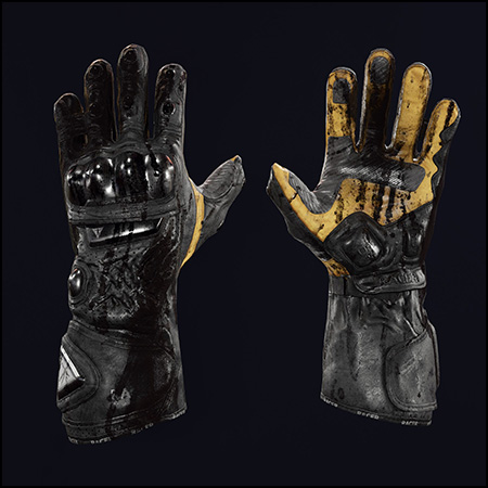摩托车赛车手手套素材之家精选3D模型