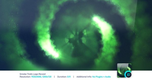 火球相撞烟雾特效Logo演示素材库精选AE模板 Smoke Trails Logo Reveal