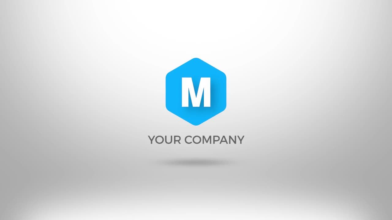 六边形方形圆形显示效果Logo标题素材库推荐Pr模板