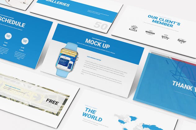 游泳俱乐部泳池主题PPT幻灯片模板 Swimming Powerpoint Template插图(7)