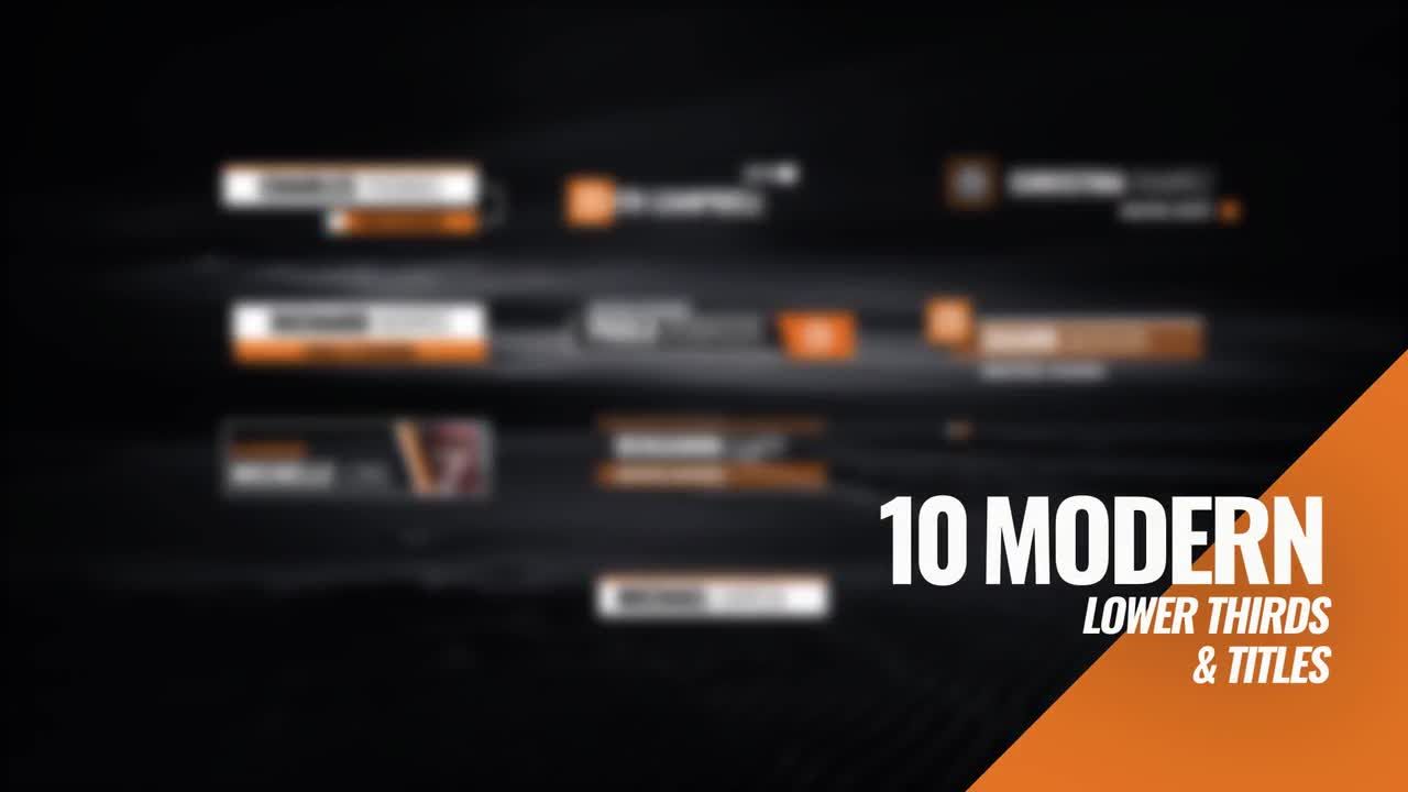 10个独特设计时尚全屏标题素材库精选AE模板