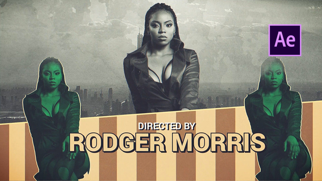 复古朋克风格电影介绍素材库精选AE模板