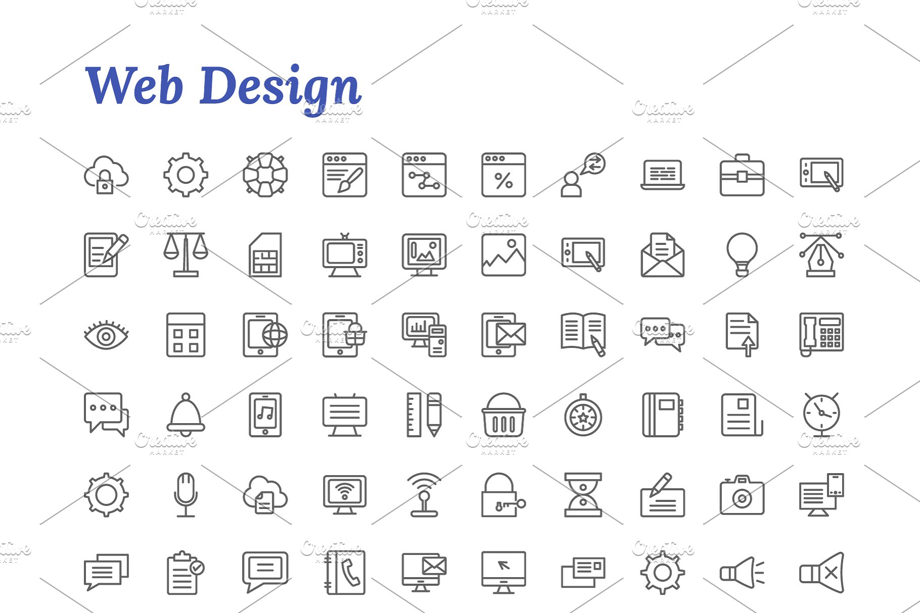 7671枚线条图标合集 7671 Line Icons插图(23)