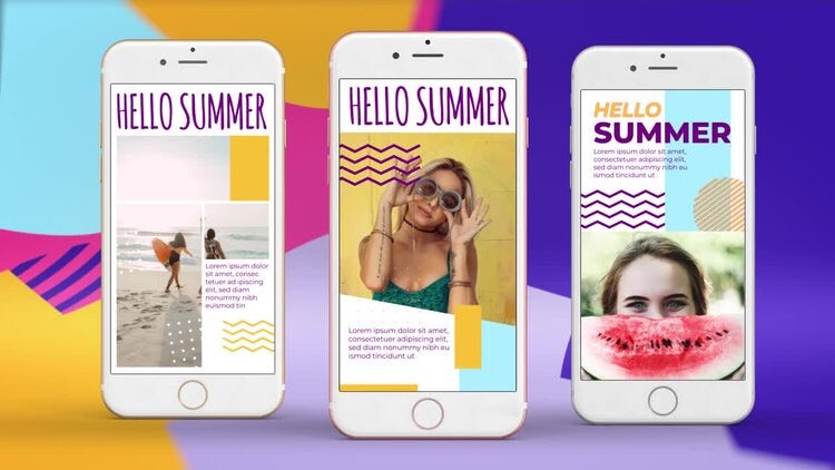 18个多彩创意的夏季故事素材库精选AE模板