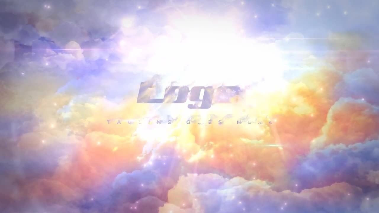 简洁创意个性云层效果徽标展示素材库精选AE模板