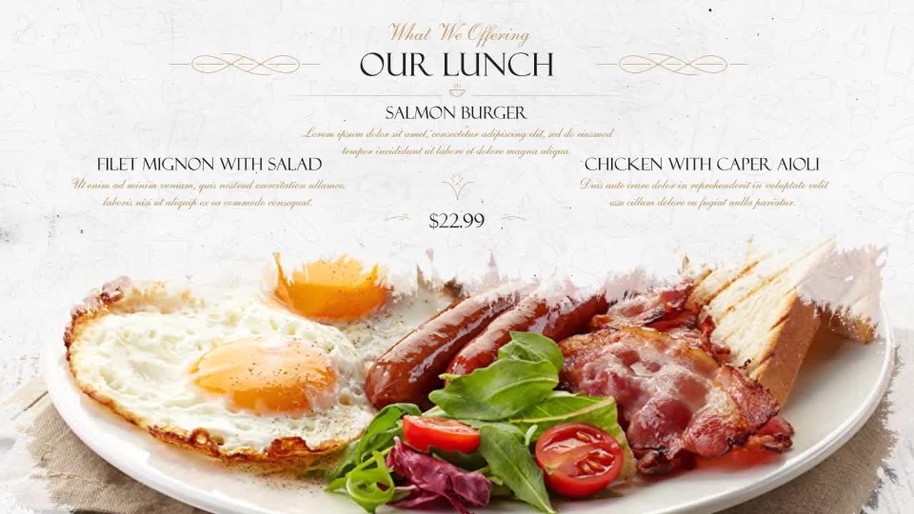 促销餐厅菜肴一个神话般的素材库精选AE模板