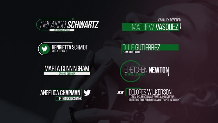 8个独特精美的低三分之二标题动画素材库精选AE模板