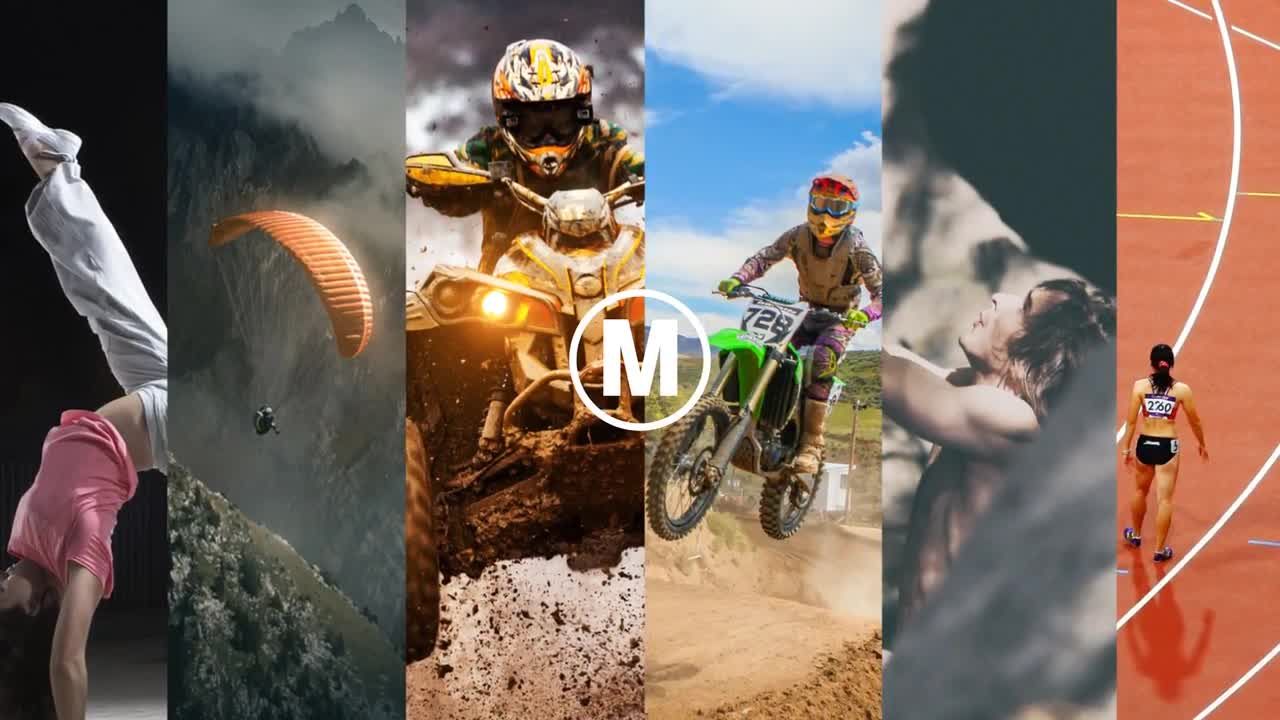 照片层次感马赛克幻灯片素材库精选AE模板