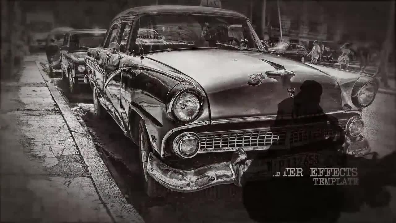 古老的历史文字动画过渡效果素材库精选AE模板