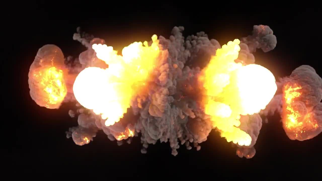 现代的爆炸效果电影标题素材库精选AE模板