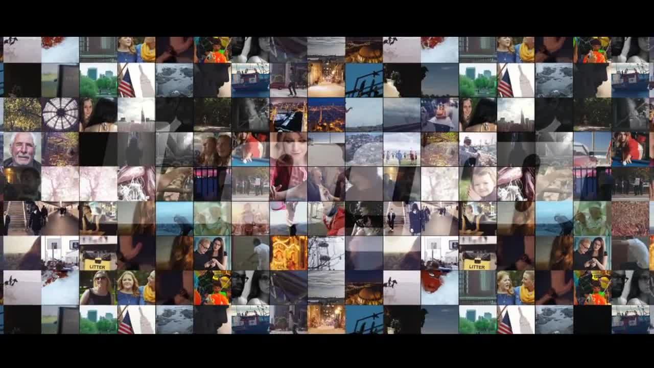 社交媒体营销视频墙徽标显示素材库推荐PR模板