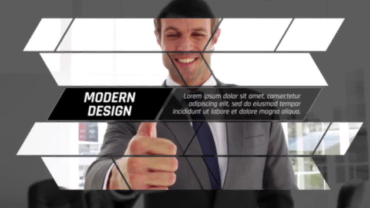 简单文本动画和时尚形状过渡效果素材库精选AE模板