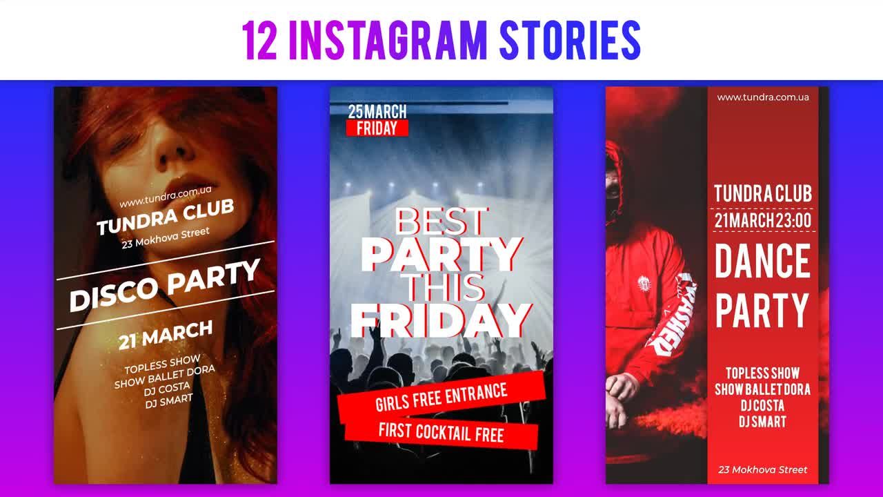 12个整洁明亮活力的时尚海报Instagram故事素材库精选AE模板