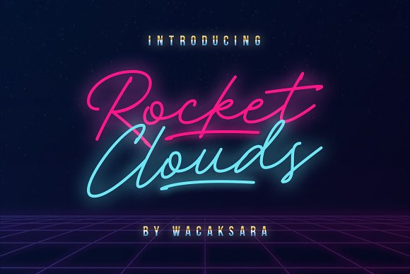 Rocket Clouds素材之家精选英文字体