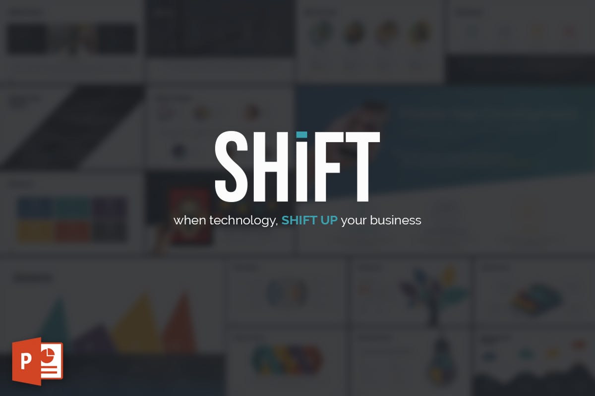 数据类报告PPT幻灯片模板合集 SHIFT Powerpoint Template插图