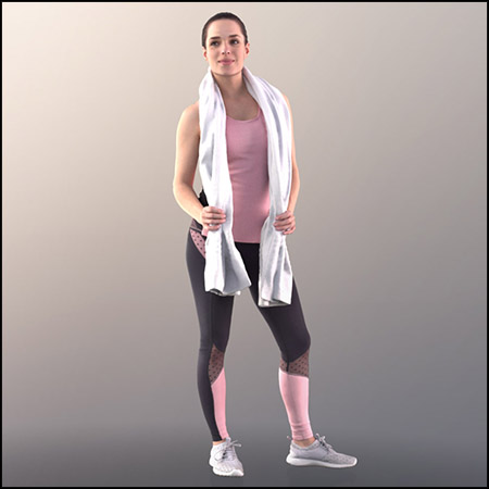 运动女孩3D/C4D模型