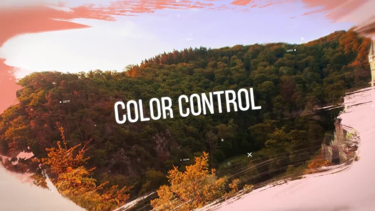 视差笔刷幻灯片动画素材库精选AE模板