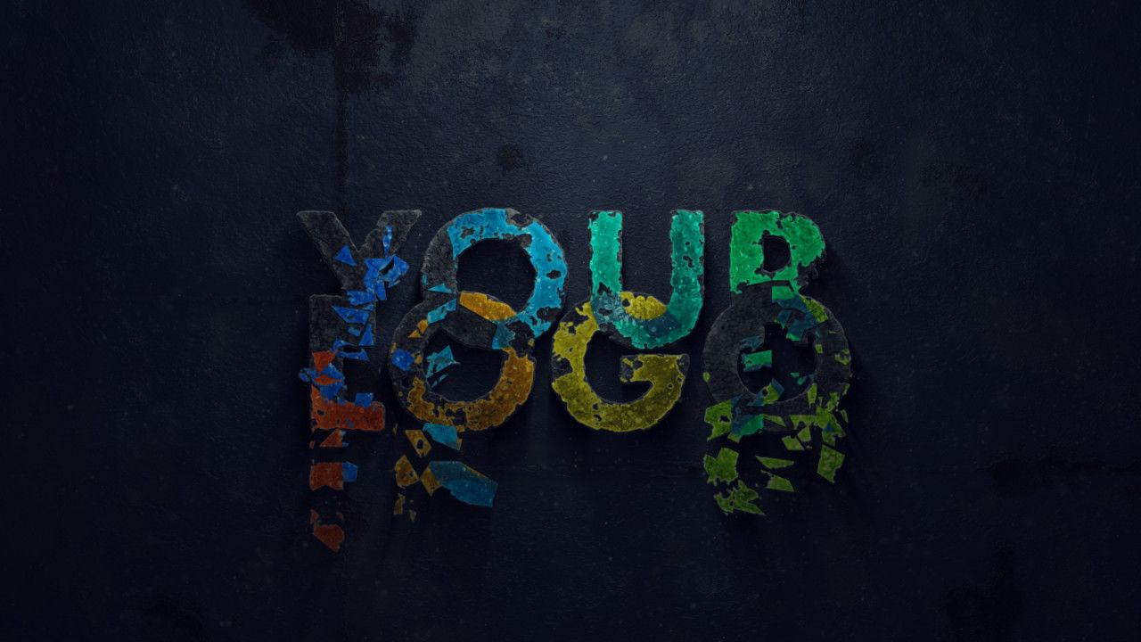 黑暗破碎标志显示素材库精选AE模板