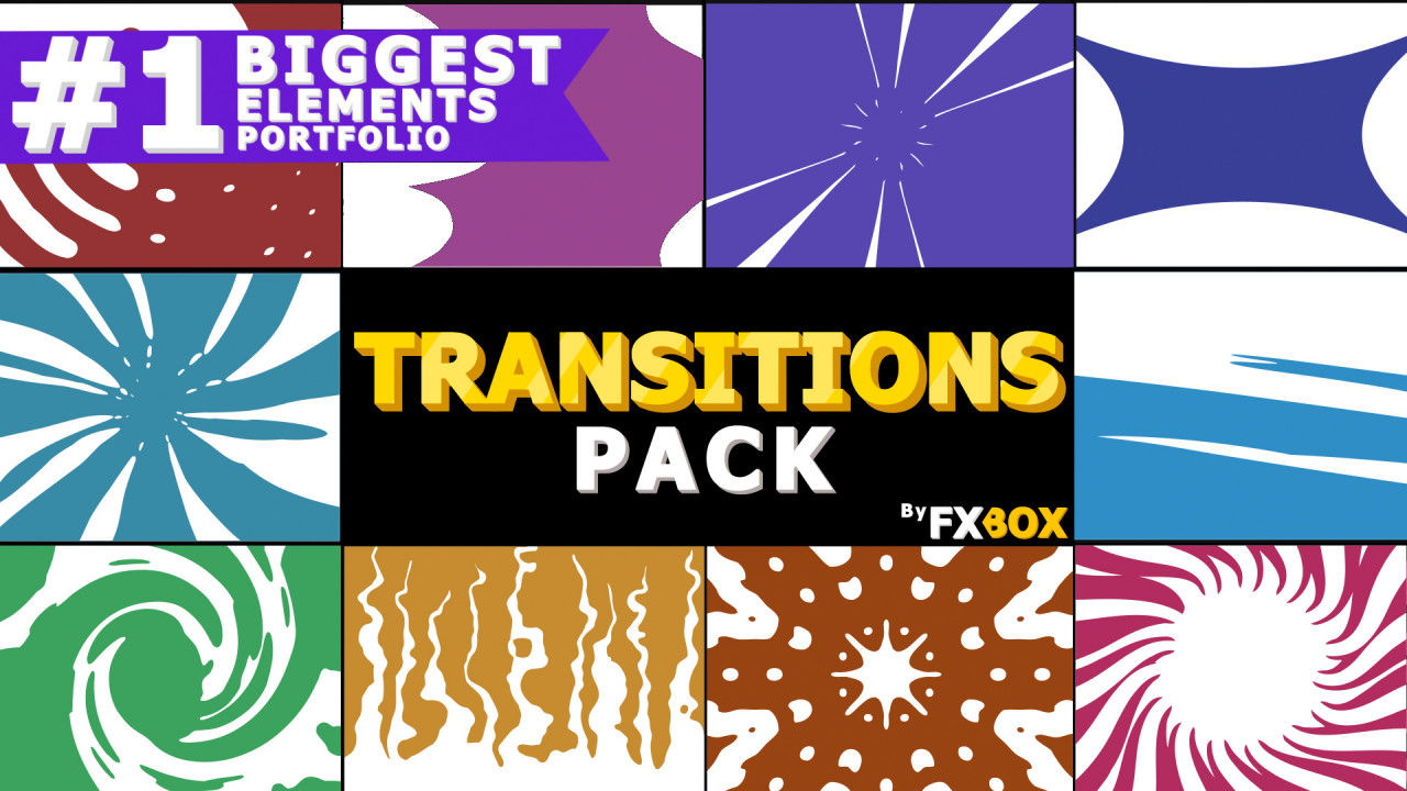 10组手绘卡通液体溶解图形转场动画素材库精选AE模板