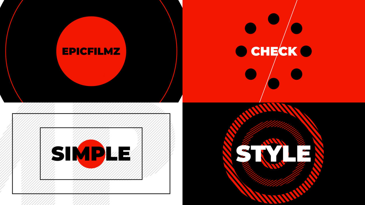 简洁时尚清新的动画片头素材库精选AE模板