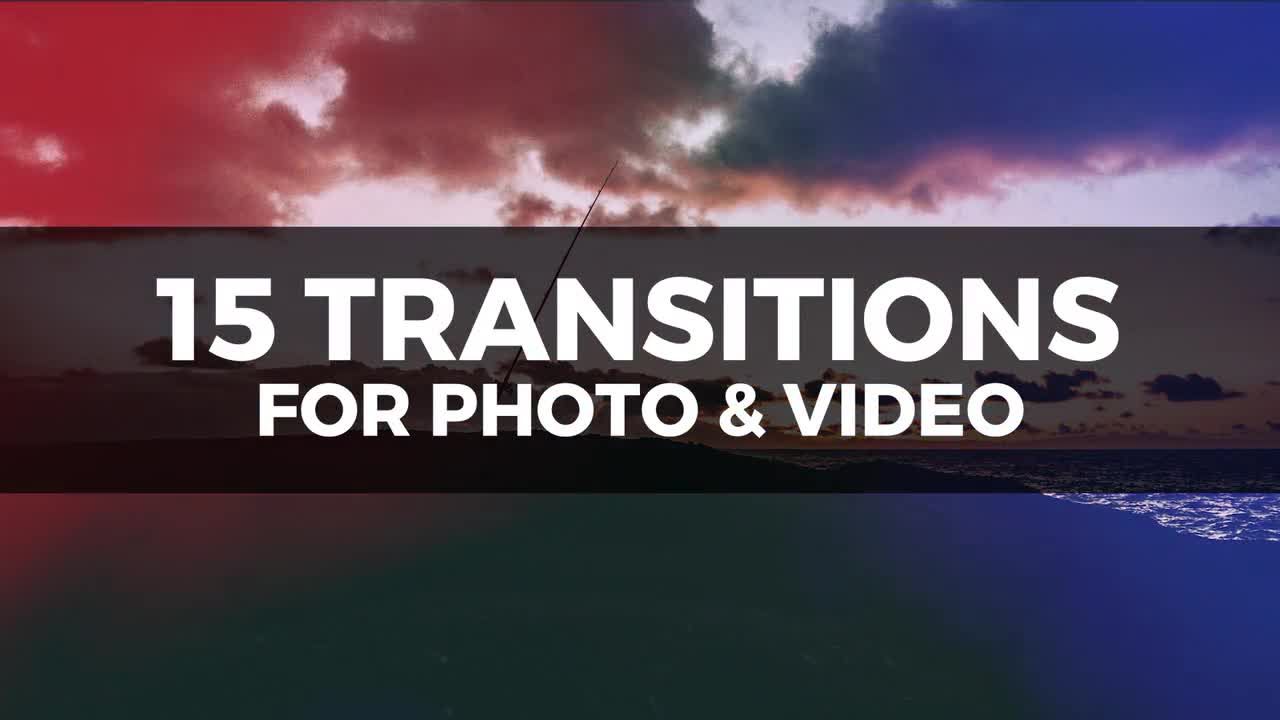 15中不同类型的过渡方式Pr视频模板