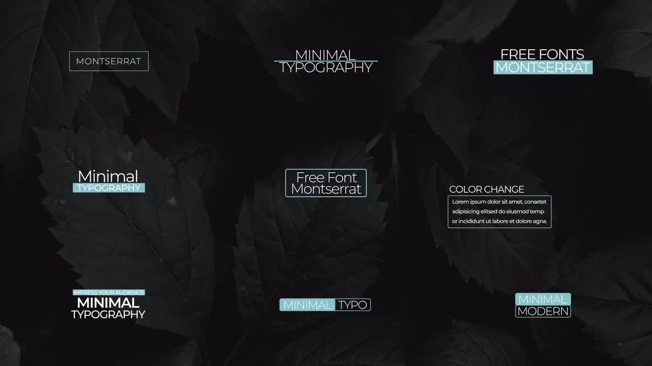 9个全屏动画最小标题素材库精选AE模板