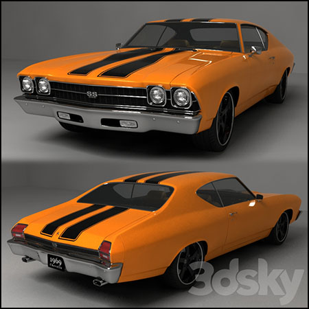 雪佛兰Chevelle SS 1969 跑车素材之家精选3D模型