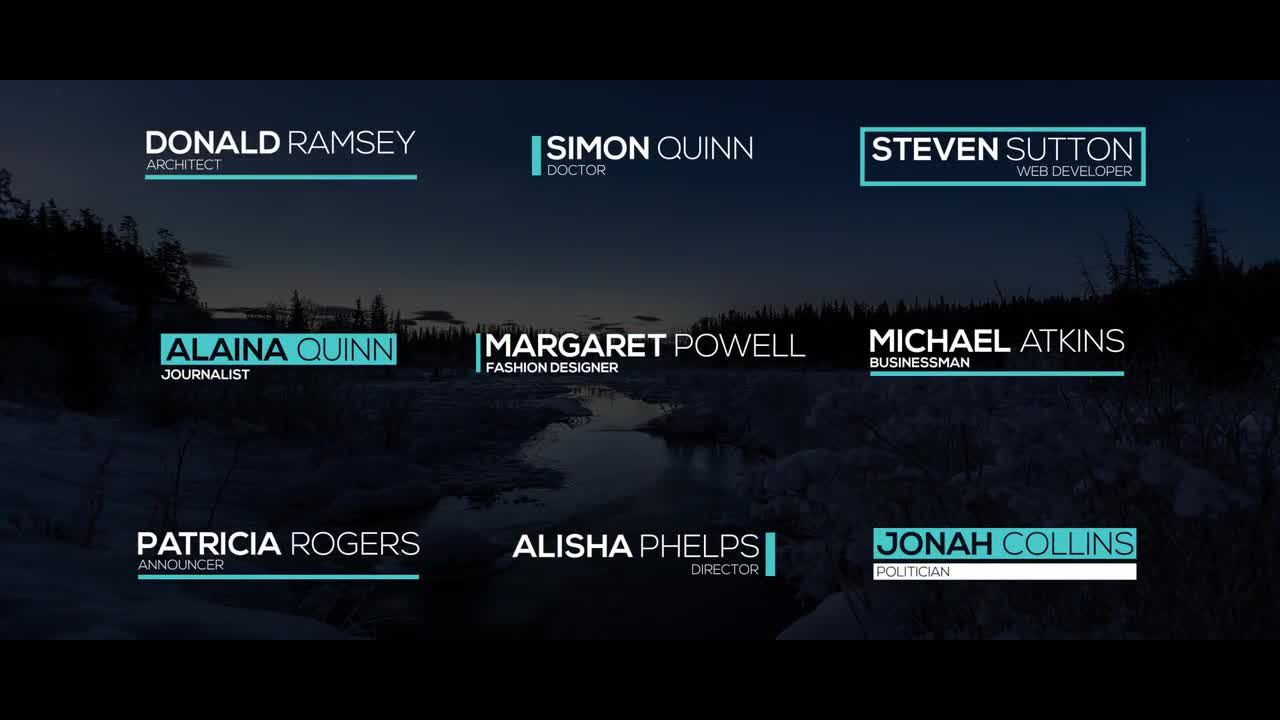 创意下三分之一广告全屏标题动画素材库精选AE模板