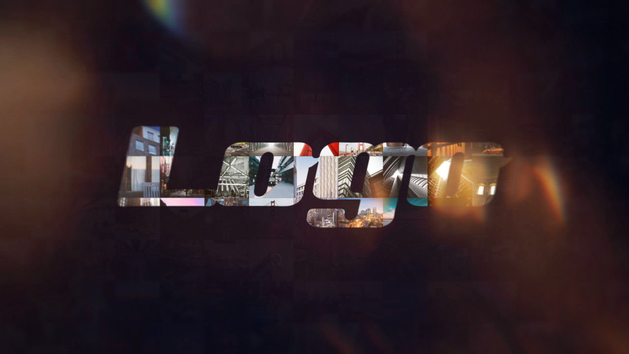 照片马赛克视频墙LOGO显示素材库精选AE模板