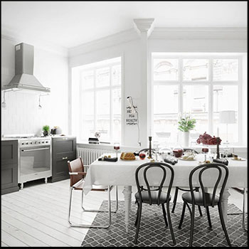 斯堪的纳维亚风格厨房餐厅场景素材之家精选3D模型