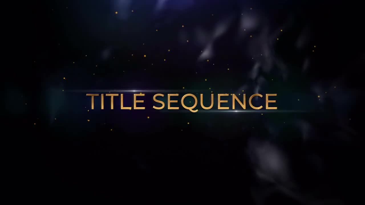 闪亮的镜头光晕和醒目的金色文字效果素材库精选pr模板