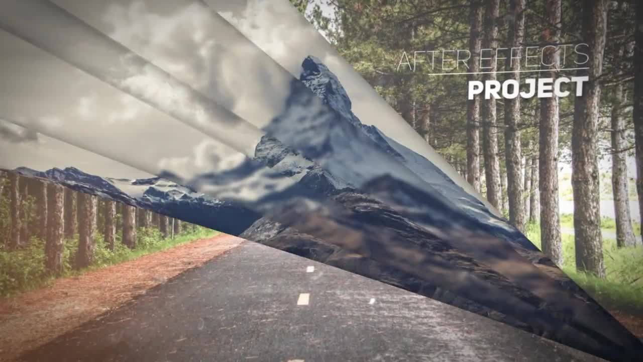 现代简约的旅行照片展示素材库精选AE模板