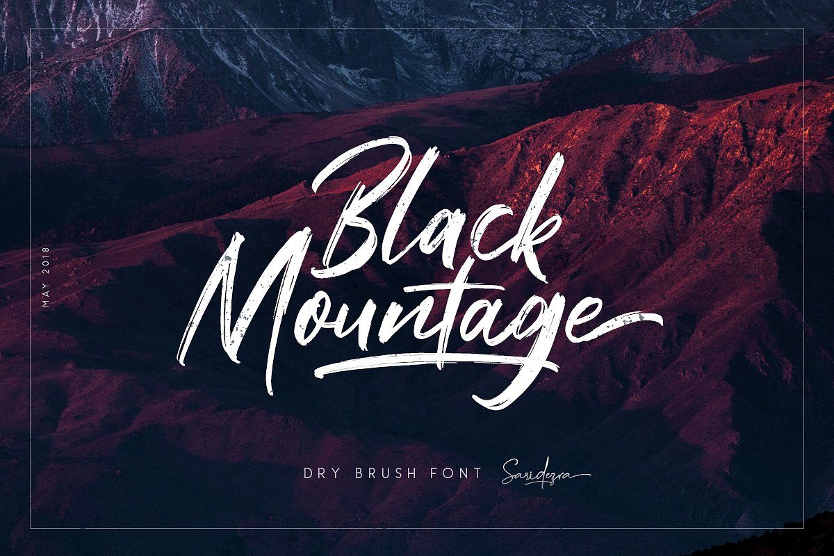 Black Mountage – Brush Font素材之家精选英文字体