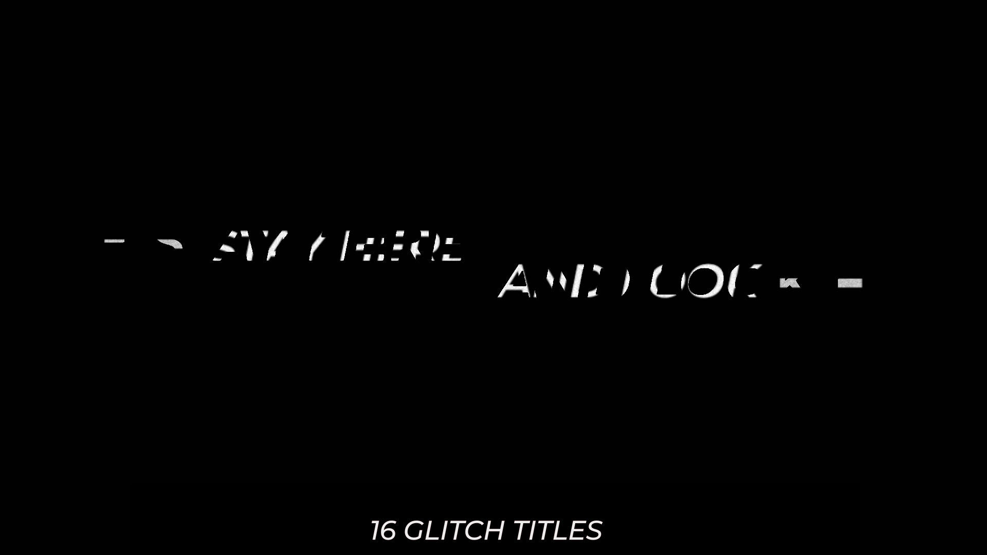 16个时尚设计小故障标题素材库精选AE模板