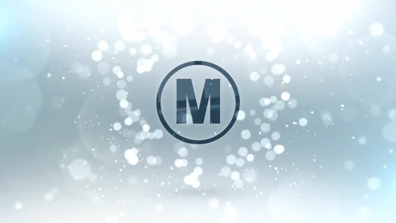 优雅的粒子徽标显示素材库精选AE模板